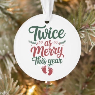 Doppelt so fröhlich in diesem Jahr Weihnachten Zwi Ornament