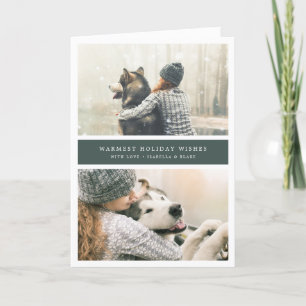 Doppelt so schöne gefaltete Weihnachtskarte Feiertagskarte