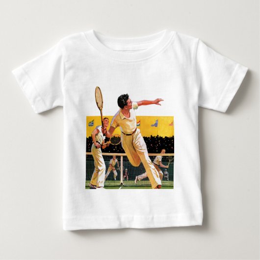 Doppelt-Tennis-Match Baby T-shirt (Vorderseite)
