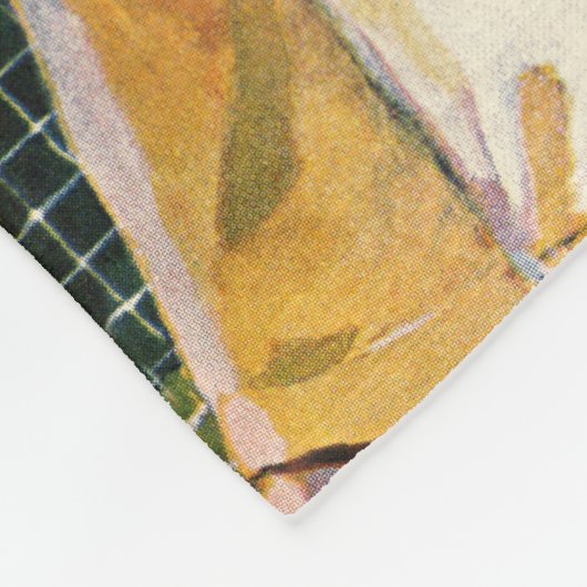 Doppelt-Tennis-Match Fleecedecke (Ecke)