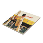 Doppelt-Tennis-Match Fliese (Seite)