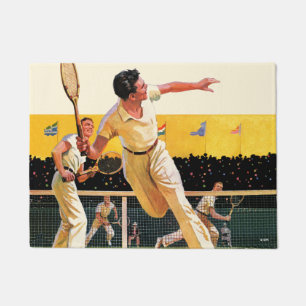 Doppelt-Tennis-Match Fußmatte