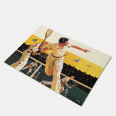 Doppelt-Tennis-Match Fußmatte (Schrägansicht)