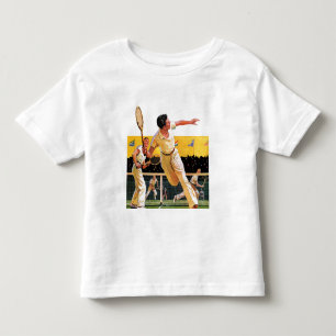 Doppelt-Tennis-Match Kleinkind T-shirt