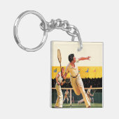 Doppelt-Tennis-Match Schlüsselanhänger (Vorderseite links)