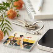 Doppelt-Tennis-Match Schlüsselanhänger (Vorderseite rechts)