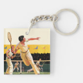 Doppelt-Tennis-Match Schlüsselanhänger (Rückseite)