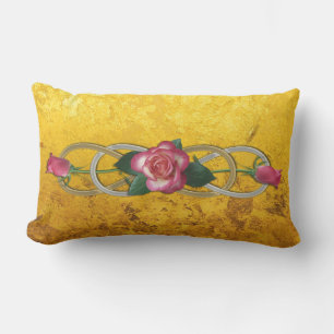 Doppelt unendlich Silver Gold Rose + Blattgold Lendenkissen