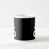 Doppelt-Weiß auf schwarzer Brimstone-Symbol-Tasse Kaffeetasse (Mittel)