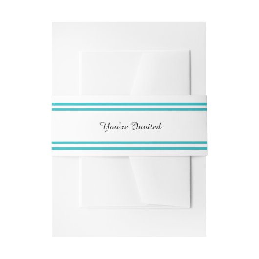 Doppelte Aquamarine Trimm - Bauchband Einladungsbanderole (Vorderseite Beispiel)