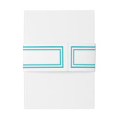 Doppelte Aquamarine Trimm - Bauchband Einladungsbanderole (Rückseitenbeispiel)