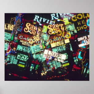 Doppelte Ausstellung, Casino Signs, Las Vegas, Poster