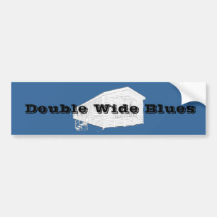 Doppelte breite Blues Autoaufkleber