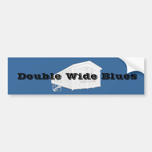 Doppelte breite Blues Autoaufkleber (Vorne)