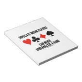 Doppelte Bridge-Spieler können niemals überanalysi Notizblock (angewinkelt)