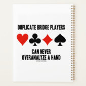 Doppelte Bridge-Spieler können niemals überanalysi Planer (Rückseite)