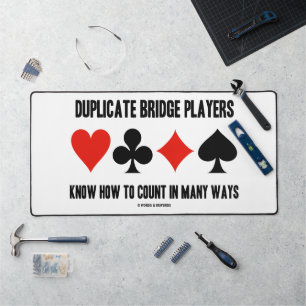 Doppelte Bridge-Spieler zählen auf viele Arten Schreibtischunterlage