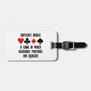 Doppelte Brücke ein Spiel das annehmbare Partner Gepäckanhänger