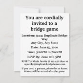 Doppelte Brücke ein Spiel-intelligentes Einladung (Rückseite)