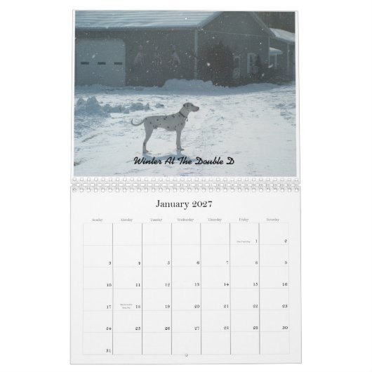 Doppelte d-Dalmatiner 2010 Kalender (Jan 2027)
