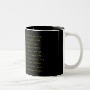 Doppelte doppelte Mühe Macbeth und Problem-Tasse Zweifarbige Tasse