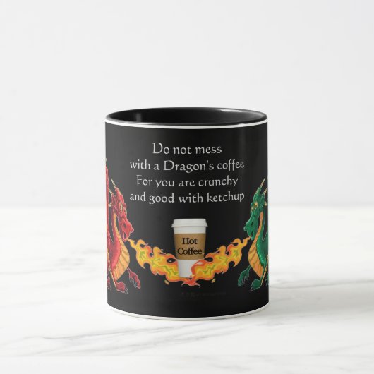 Doppelte Drache-Kaffee-Tasse Tasse (Zentrum)