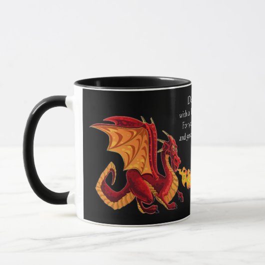 Doppelte Drache-Kaffee-Tasse Tasse (Links)