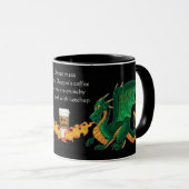 Doppelte Drache-Kaffee-Tasse Tasse (VorderseiteRechts)