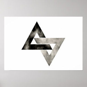 Doppelte Dreiecke. Modern. Minimal . geometrisch Poster