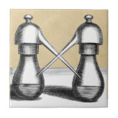 Doppelte Eagle-Alchimie-Laborflasche Fliese (Vorderseite)
