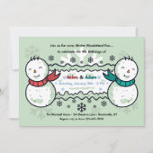 Doppelte Einladung zur Geburtstagsparty (Vorderseite)