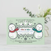 Doppelte Einladung zur Geburtstagsparty (Stehend Vorderseite)