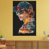 Doppelte Exposition der städtischen Lebensräume Leinwanddruck (Insitu (Wohnzimmer))