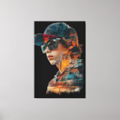 Doppelte Exposition der städtischen Lebensräume Leinwanddruck (Vorderseite)