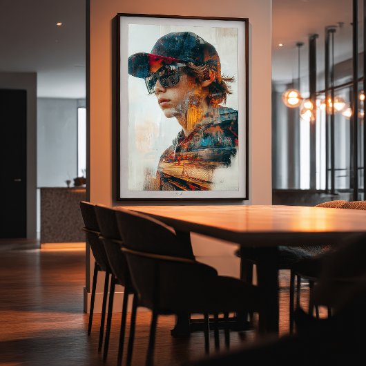 Doppelte Exposition der städtischen Lebensräume Poster