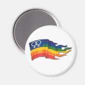 Doppelte Fahne für weibliche Fahne Magnet (Vorderseite/Rückseite)