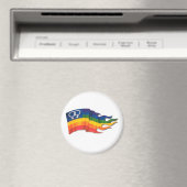 Doppelte Fahne für weibliche Fahne Magnet (In Situ (Geschirrspüler))