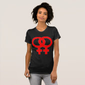 Doppelte Frauen-Symbole T-Shirt (Vorne ganz)
