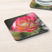 Doppelte Freuden-Rose Getränkeuntersetzer (Linke Seite)