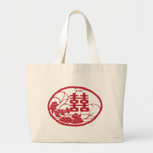 Doppelte Glück Baum-Enten Jumbo Stoffbeutel