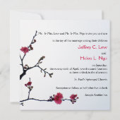 Doppelte Glück-Hochzeit freundlicher Einladung (Rückseite)