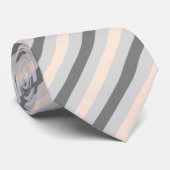 Doppelte Graue/Rosa-gestreifte Krawatte (Gerollt)