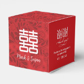 Doppelte Happy Symbol Gastgeschenk Hochzeit Box 2x Geschenkschachtel (Rückseite)