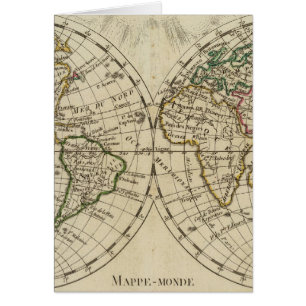 Doppelte Hemisphäre-Karte