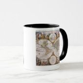 Doppelte Hemisphäre-polare Karte Tasse (VorderseiteRechts)