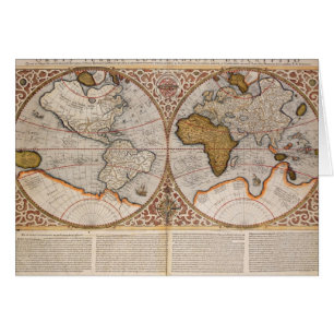 Doppelte Hemisphäre-Weltkarte, 1587