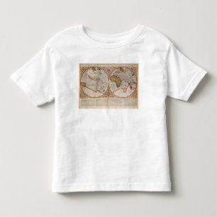 Doppelte Hemisphäre-Weltkarte, 1587 Kleinkind T-shirt