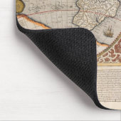 Doppelte Hemisphäre-Weltkarte, 1587 Mousepad (Ecke)