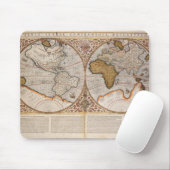 Doppelte Hemisphäre-Weltkarte, 1587 Mousepad (Mit Mouse)