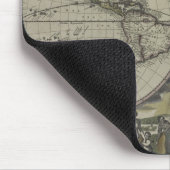 Doppelte Hemisphäre-Weltkarte | 1672 Mousepad (Ecke)